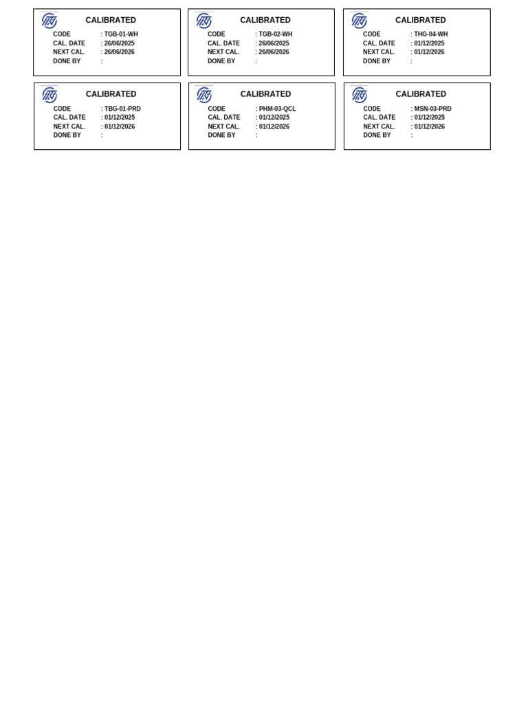 label cal | PDF