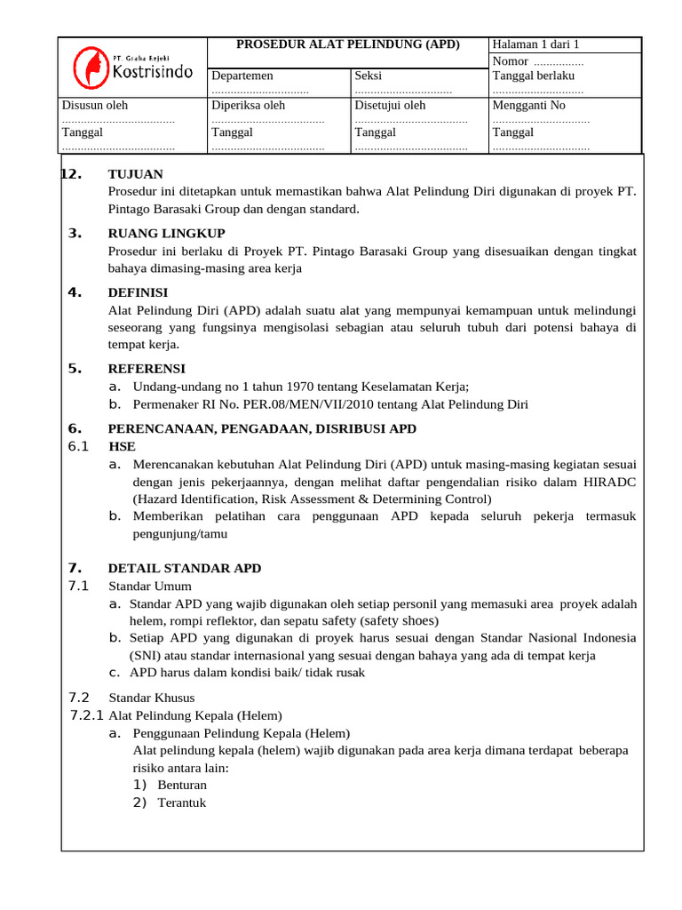 15.1 Petunjuk Penggunaan APD | PDF
