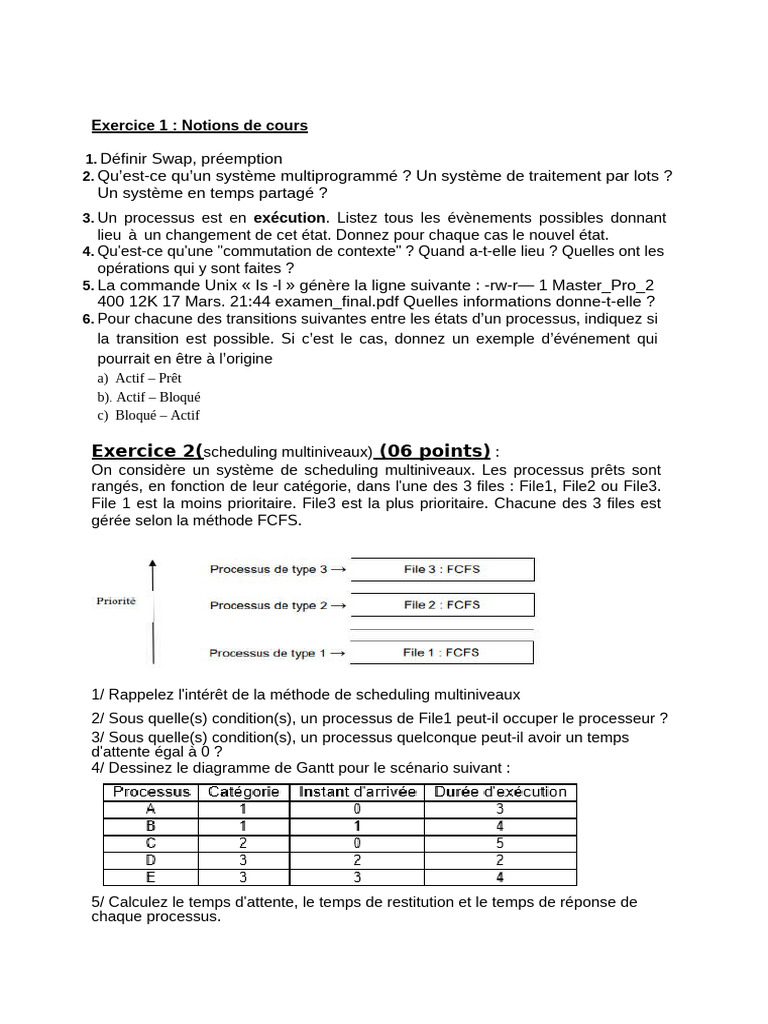 Sujet N°1 | PDF | Informatique | Ingénierie informatique