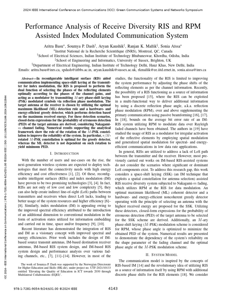 RIS Assisted Communication System | PDF | Antenna (Radio ...