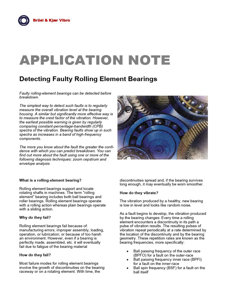 Detecting Faulty Rolling Element Bearings | PDF | Bearing (Mechanical ...