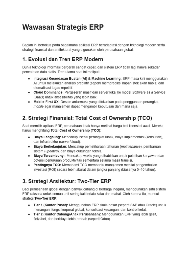 Modul Sistem Erp | PDF