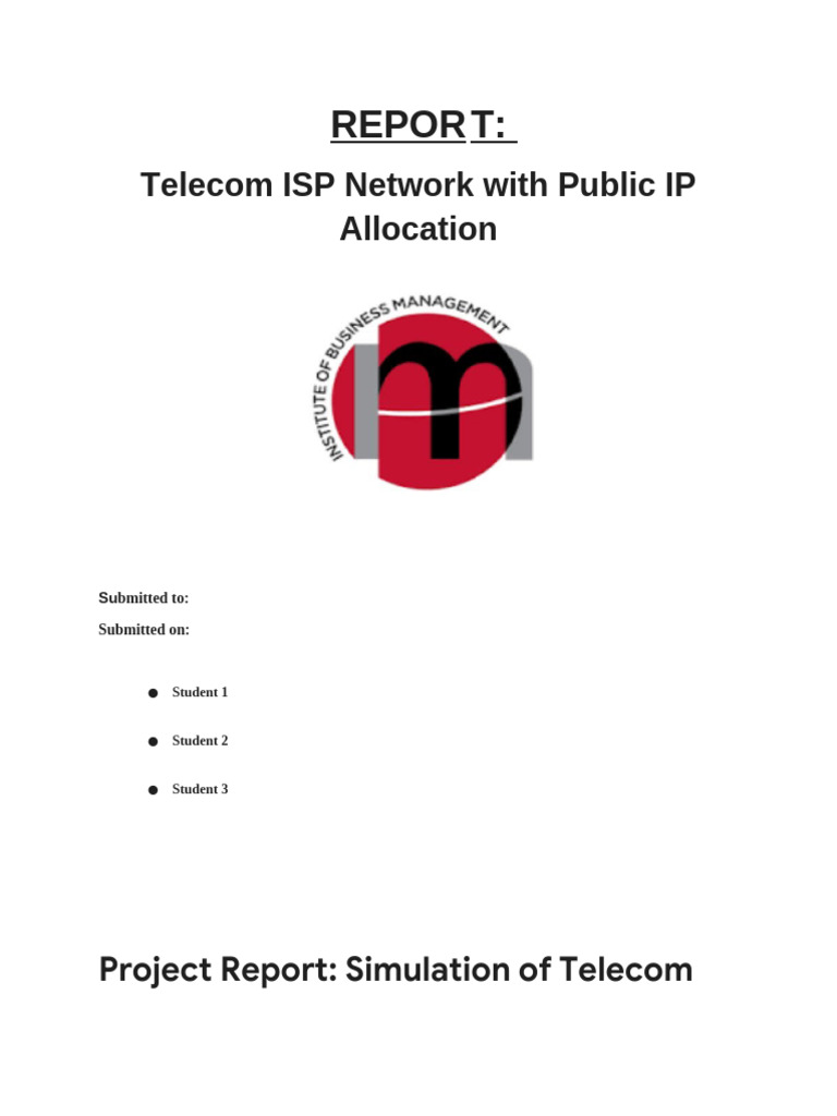 Telecom ISP Network With Public IP Allocation | PDF | Ip Address ...