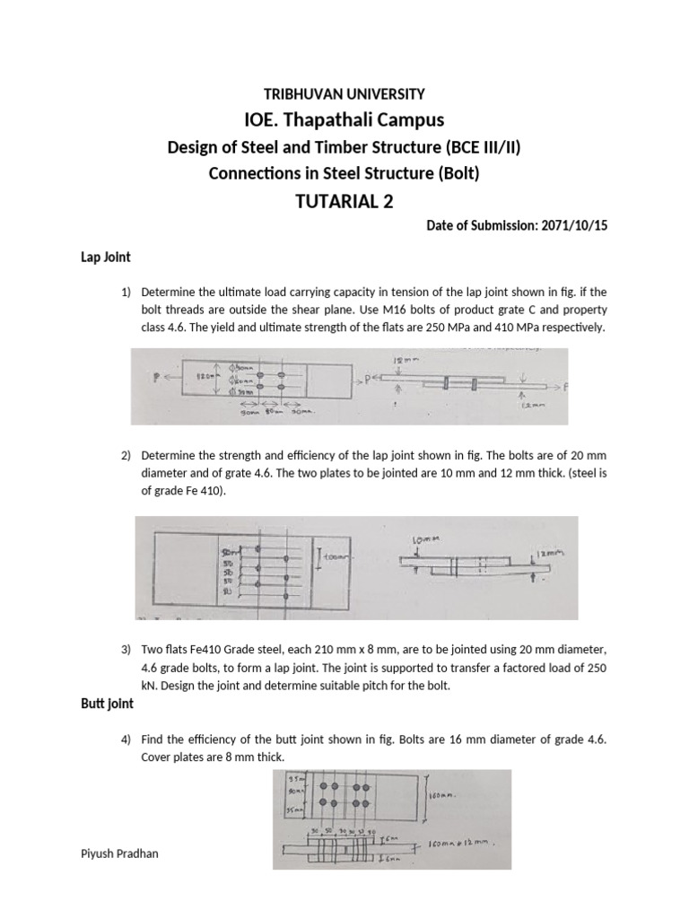 Tutorial 2-Steel Connection | PDF | Screw | Applied And ...