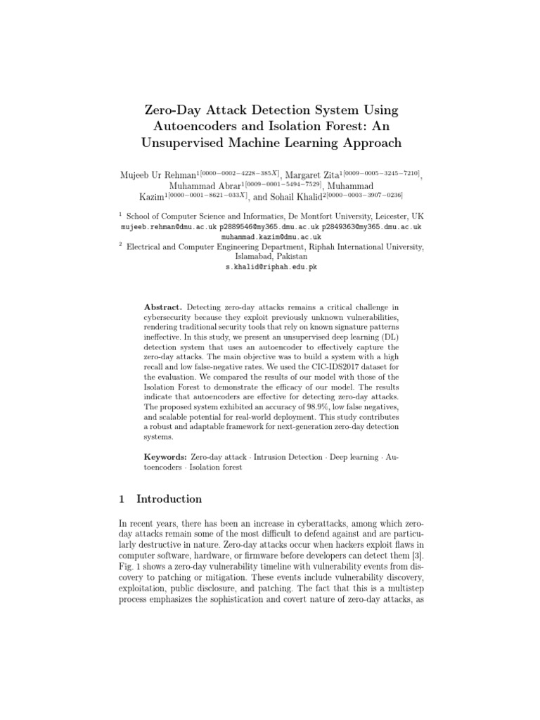 Zero-Day Attack Detection System Using Autoencoders and Isolation ...