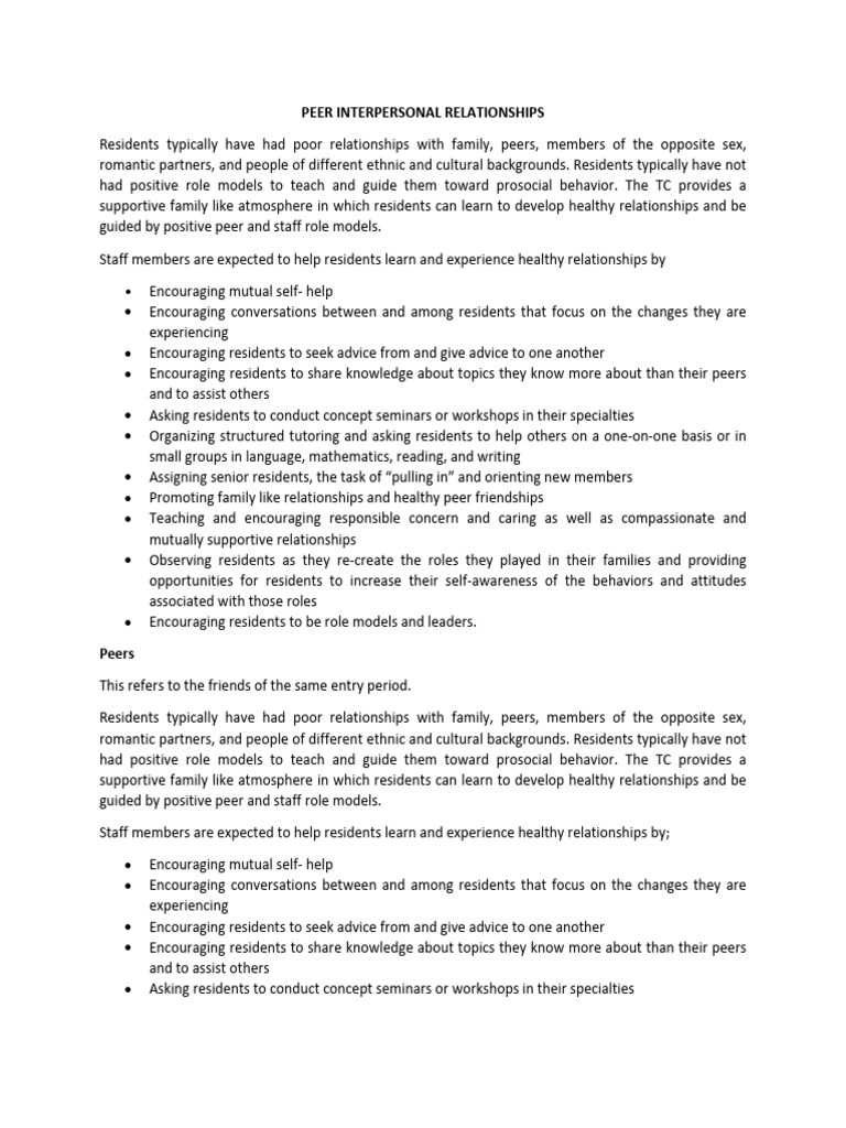 Peer Interpersonal Relationships | PDF | Mental Disorder | Shame