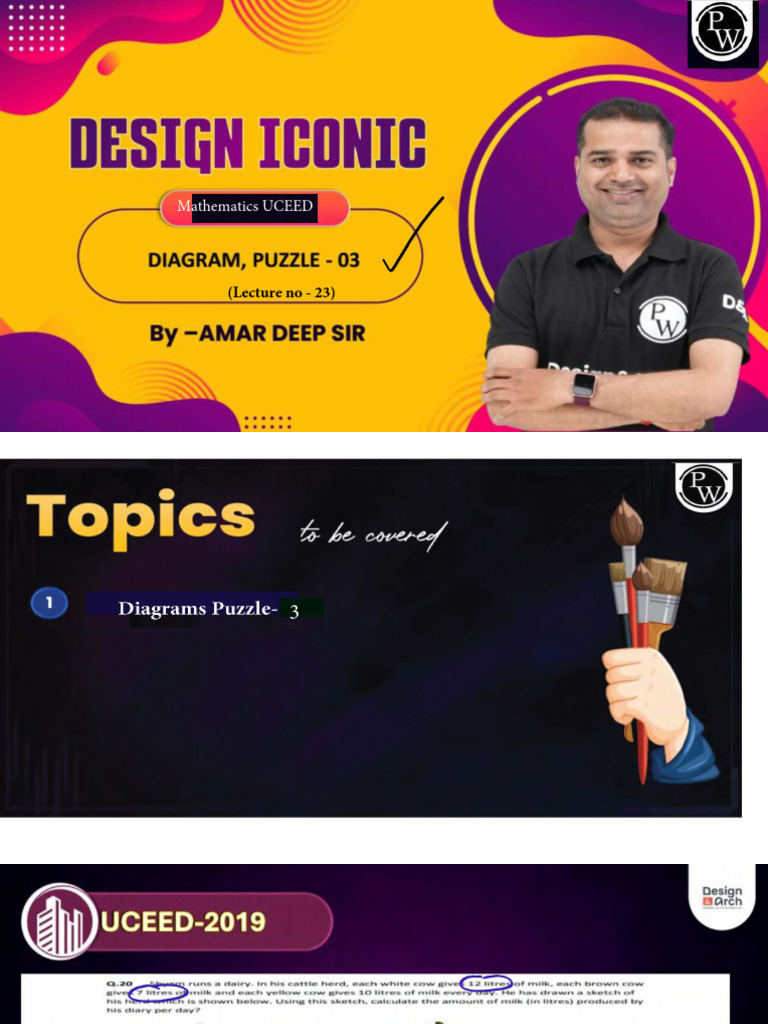 Mathematics (UCEED) 23 Class Notes Design Pro 2026 Batch | PDF