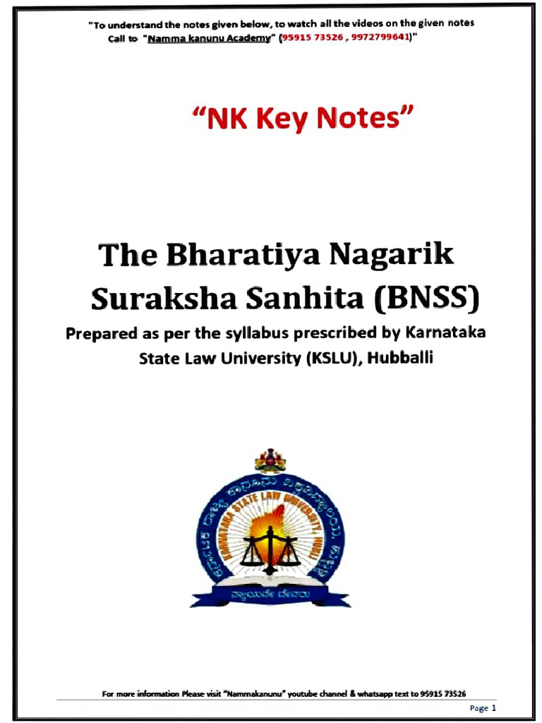 BNSS Document | PDF