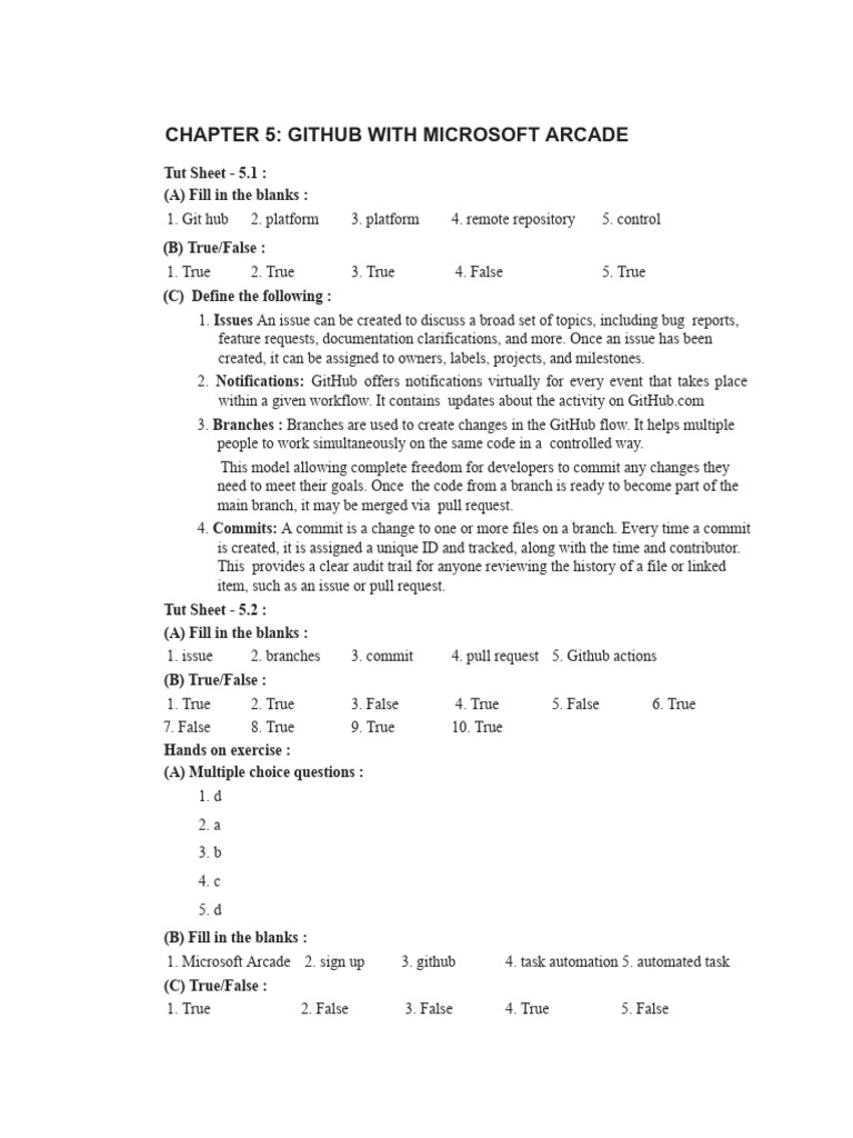 Chapter 5 - Github With Microsoft Arcade | PDF | Version Control ...