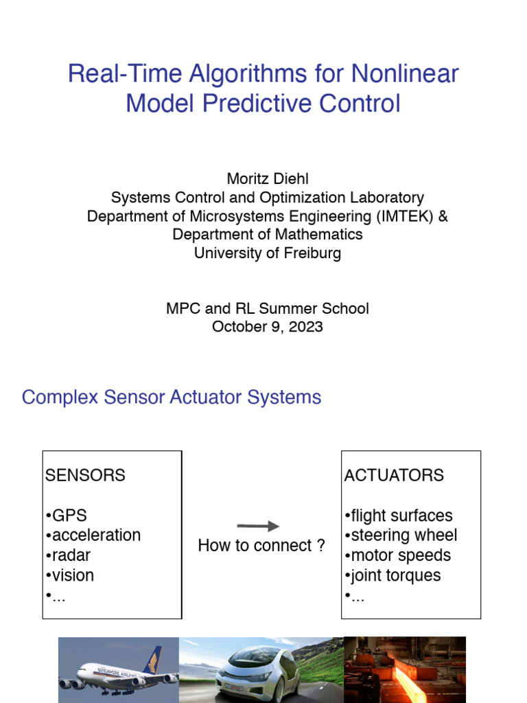 2023-10-09-MPC-RL-School | PDF | Optimal Control | Mathematical ...