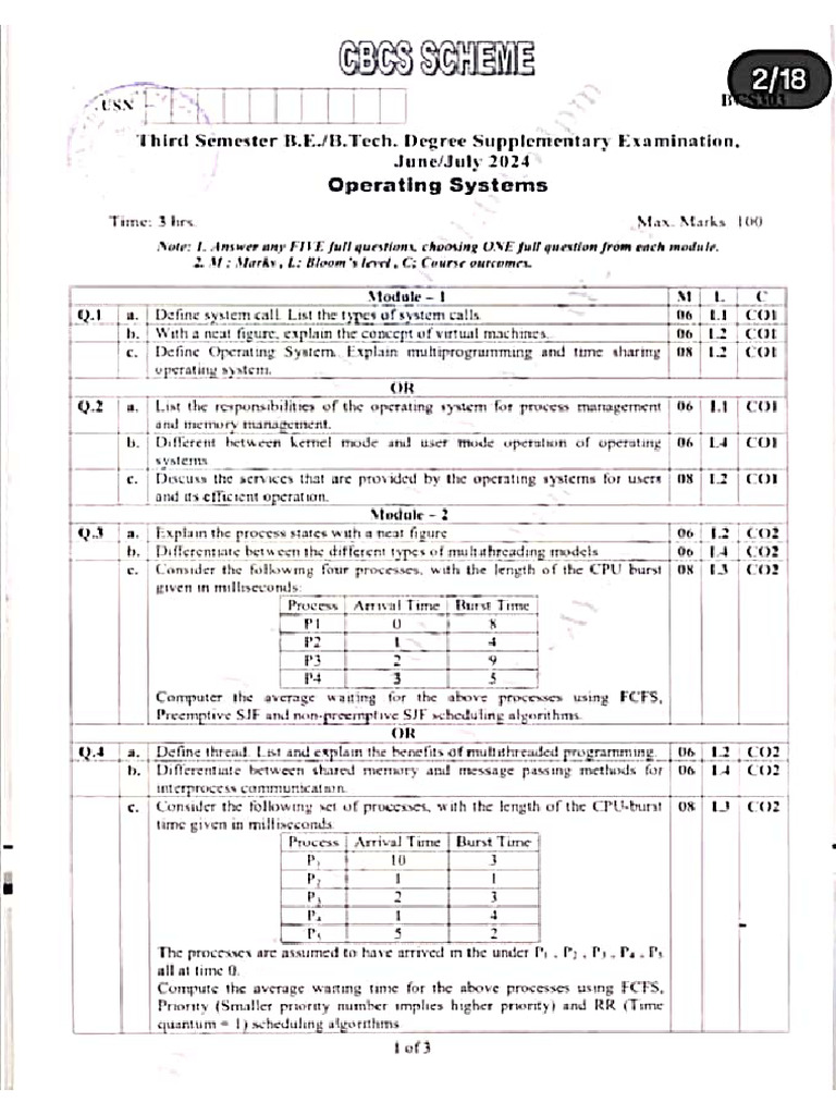 Os Pyq 2 | PDF