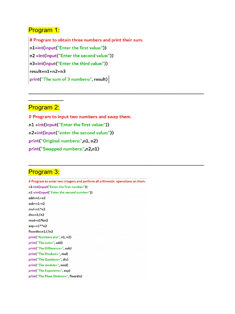 Grade 10 - Program List - 2025 | PDF
