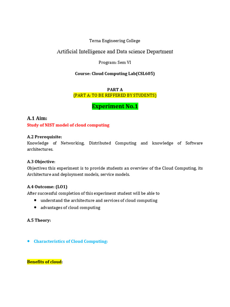CC - Experiment No 1 | PDF