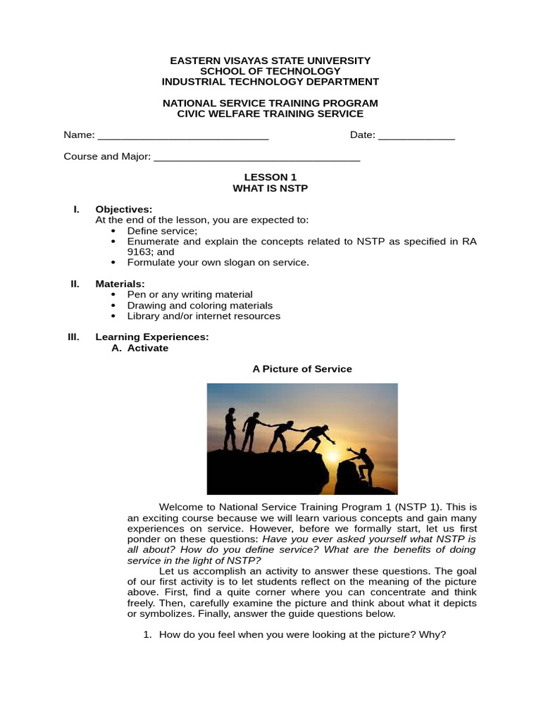 CWTS-Lesson-1 | PDF | Learning
