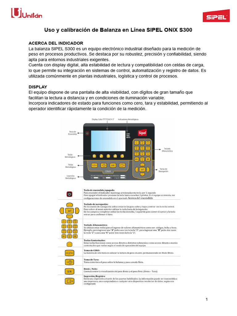 Balanza Sipel | PDF | Calibración | Balanza