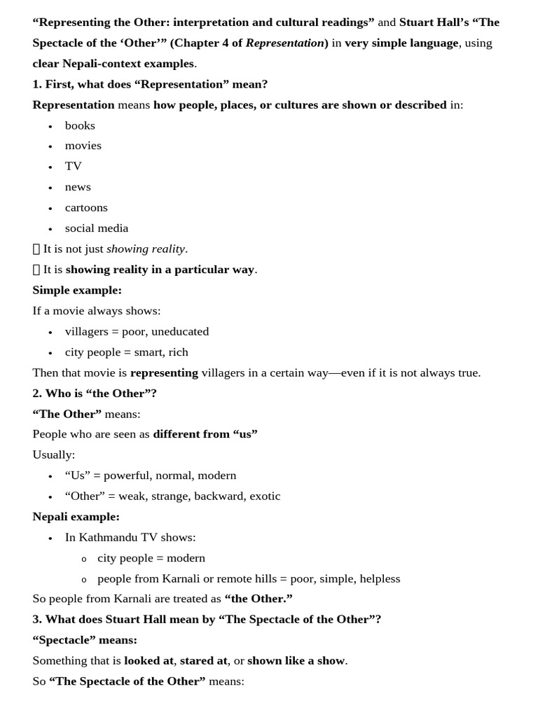 The Spectacle of Other Representation | PDF | Stereotypes | Prejudice ...