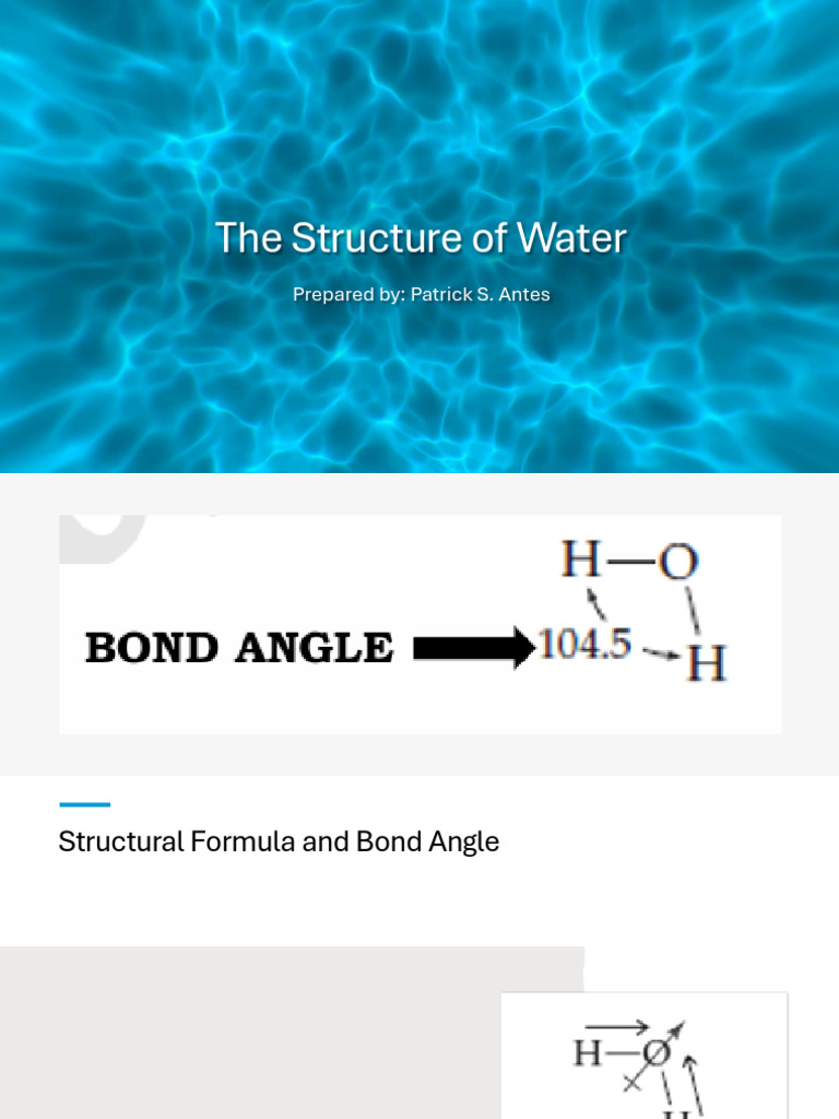 The Structure of Water M2 Q3 | PDF | Water | Oxide