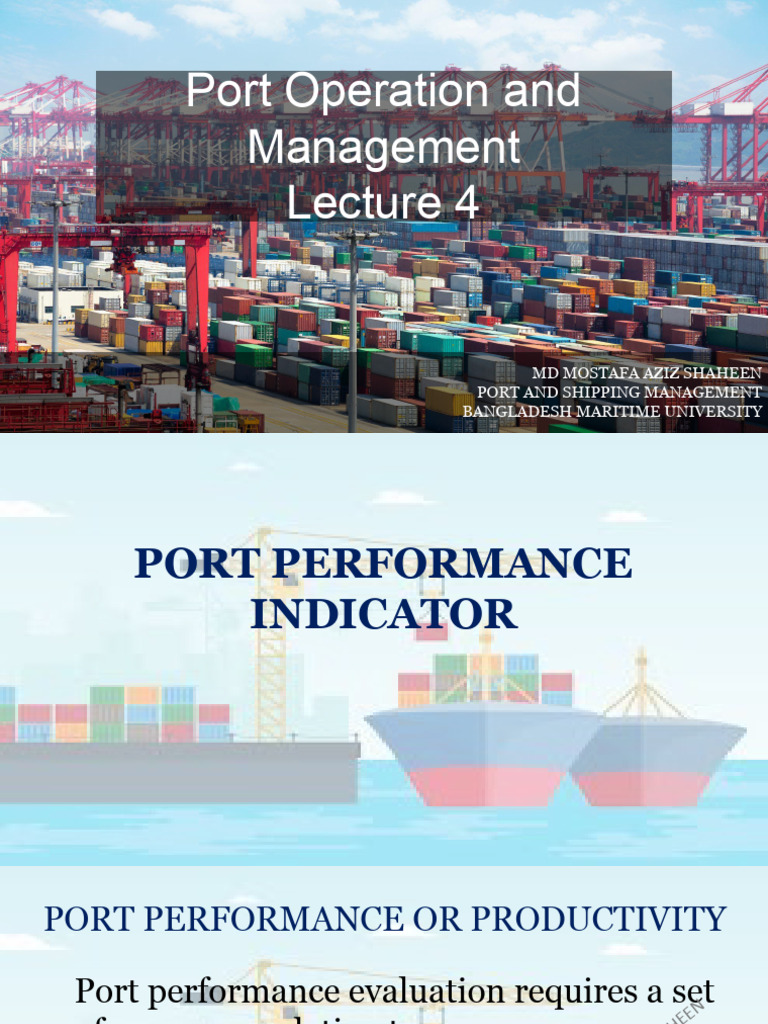 Port Operation and Management Lecture 4 | PDF | Port | Logistics