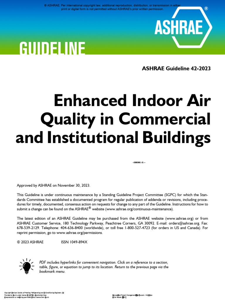 Ashrae Guideline 42 | PDF | Ventilation (Architecture) | Particulates