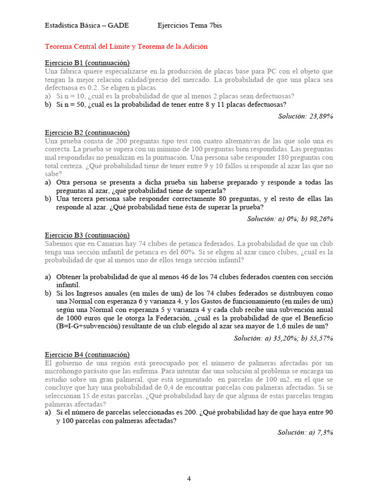 Ejercicios Repaso Tema 1 | PDF | Probabilidad