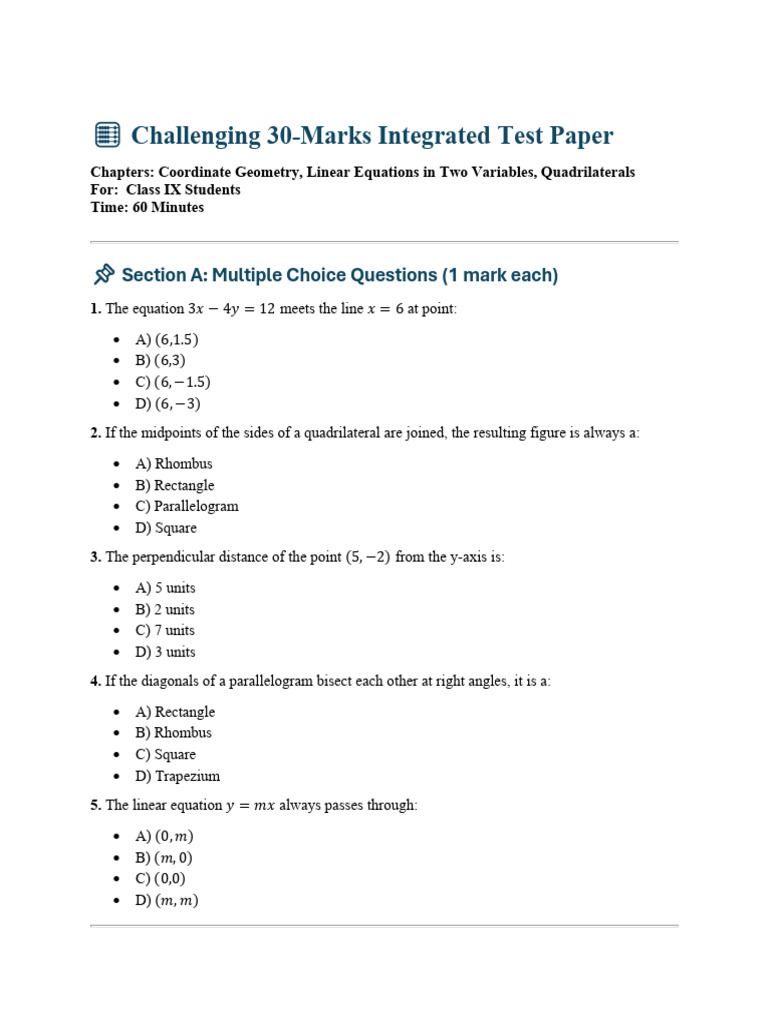 Challenging 30 M | PDF | Rectangle | Elementary Geometry