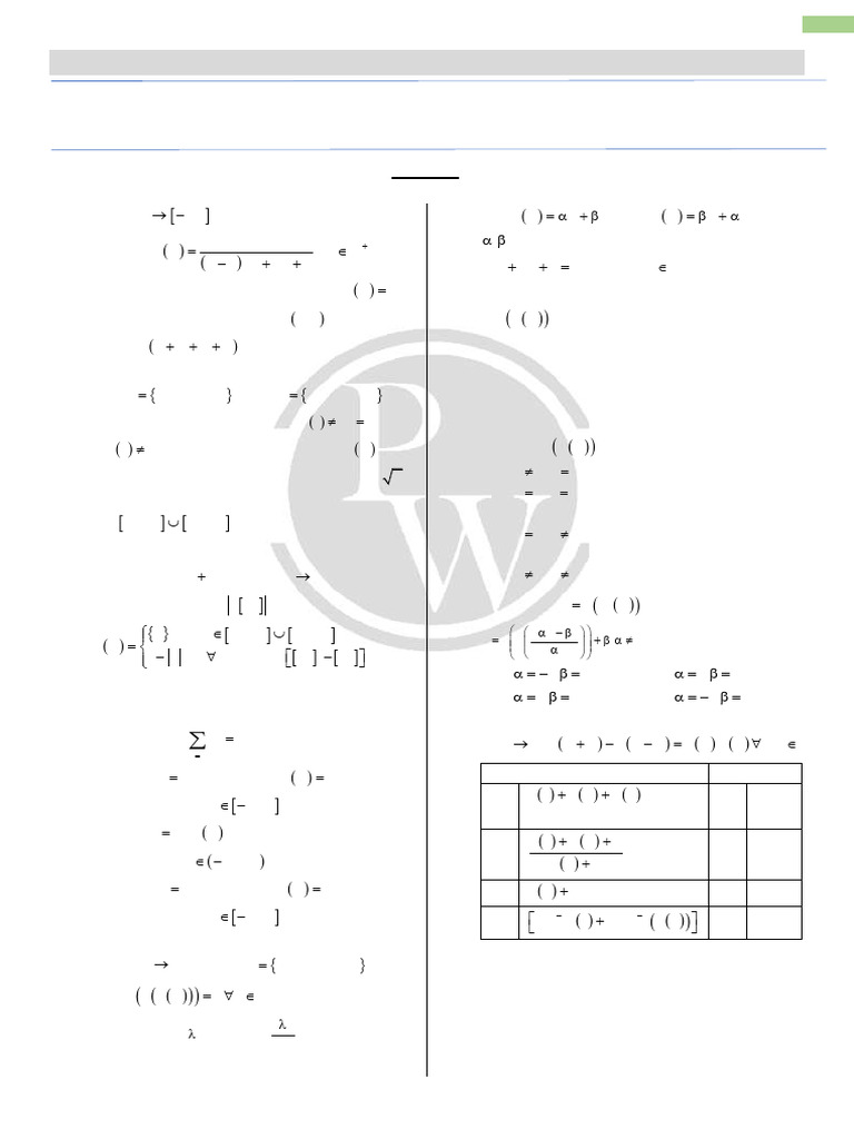 Test Maths AIR JEE (2026) SB Sir Lekhraj | PDF | Function (Mathematics ...