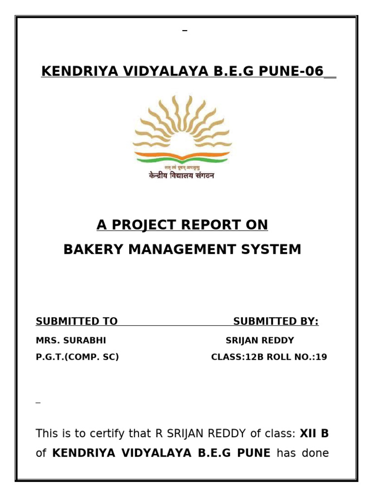 Cs Project Report Template Tacha | PDF