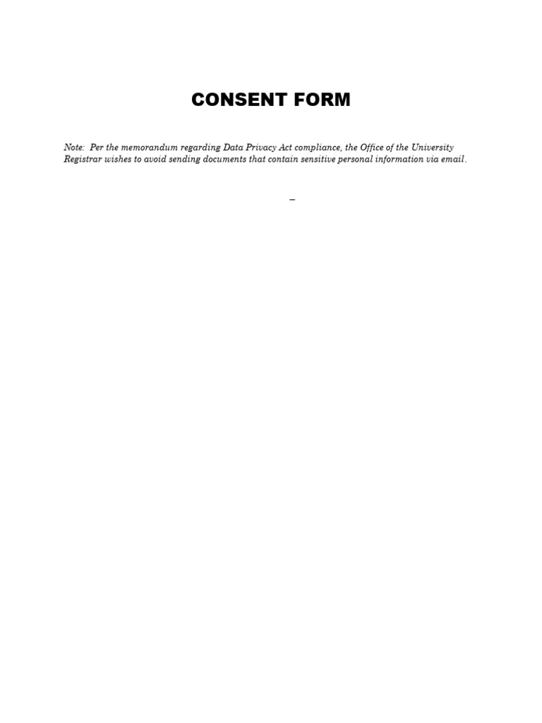 Consent Form (New) | PDF