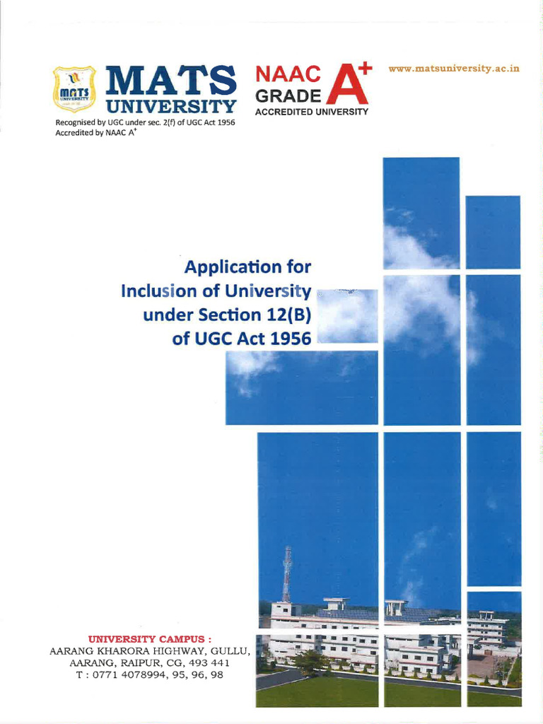 UGC 12B Inspection - Annexure I (Application) 20250419190901 | PDF