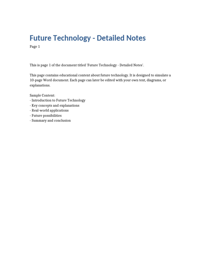 Document 5 Future Technology | PDF