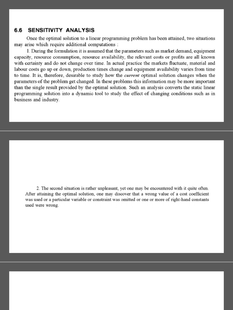 Sensitivity Analysis | PDF