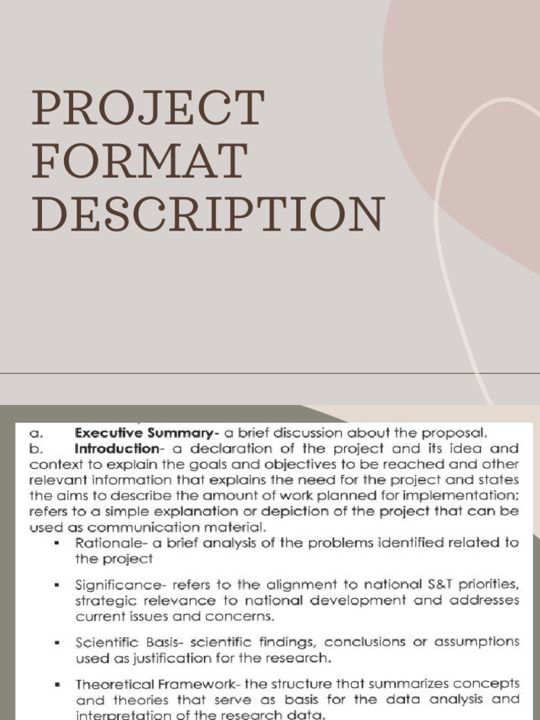 Project Format Description | PDF