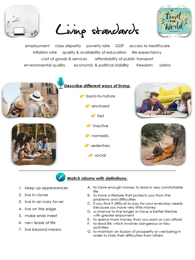 Living Standards Handout | PDF | Standard Of Living | Economies