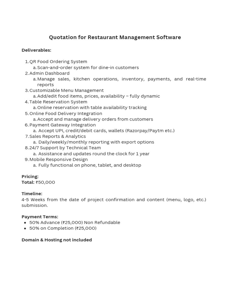 RMS Quotation | PDF