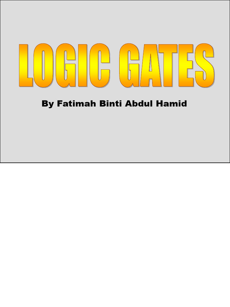 Chp4b Logic Gate | PDF | Logic Gate | Vhdl