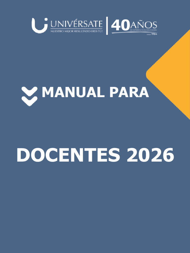 Manual y Guia para Docentes 2026-N | PDF | Maestros | Simulación