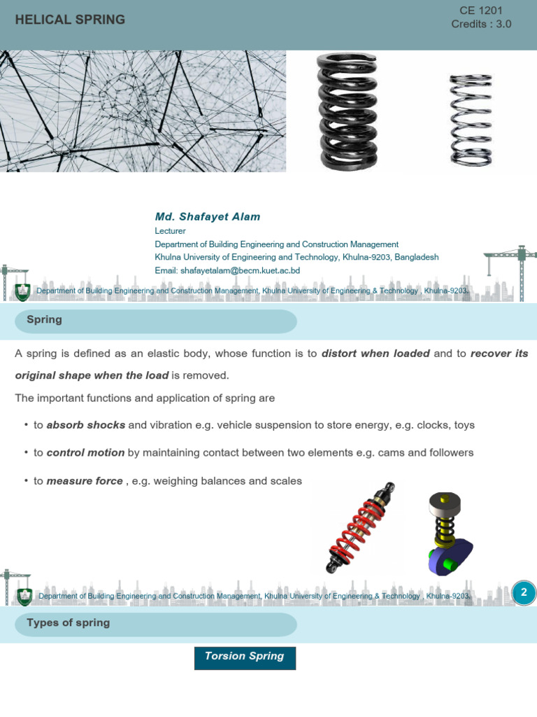 Helical Spring | PDF | Helix | Mechanical Engineering