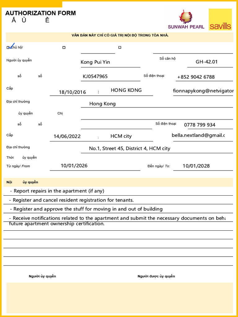 PMD F3F 304 Authorization Form | PDF