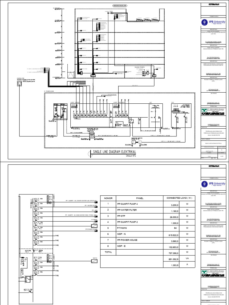 El 01-001 - Single Line Diagram Elektrikal & Wiring Diagram Panel ...