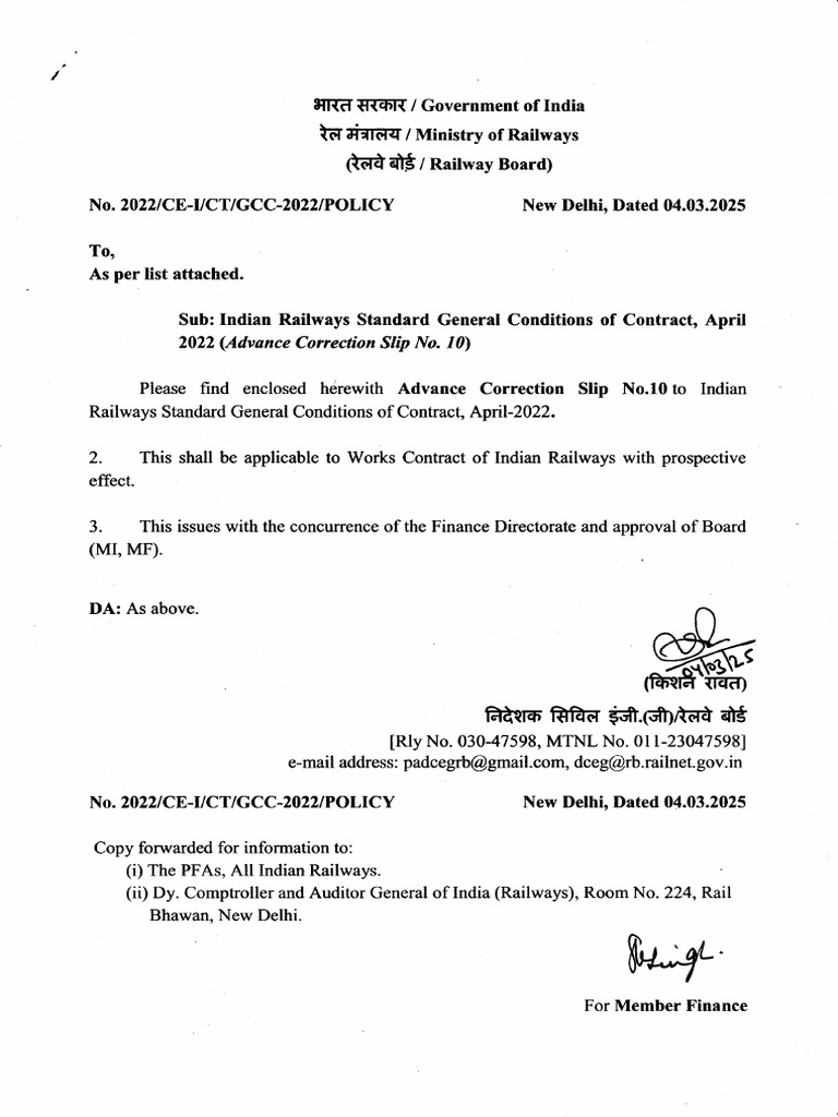 (ACS-10) 2025-03-04 RBCE_CE-I-CT Indian Railways Standard General ...
