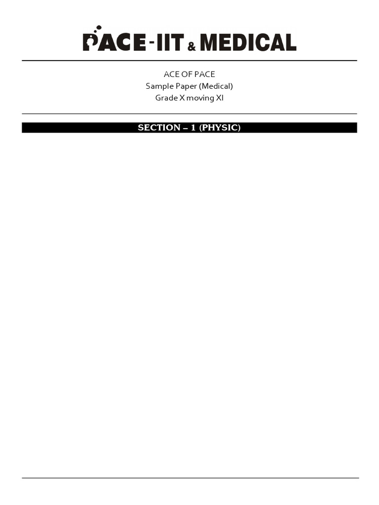 AOP Question Sample PaperMedical | PDF | Force | Heart