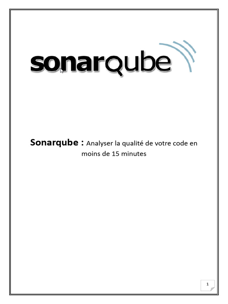 Sonarqube | PDF | Bug (informatique) | Génie logiciel