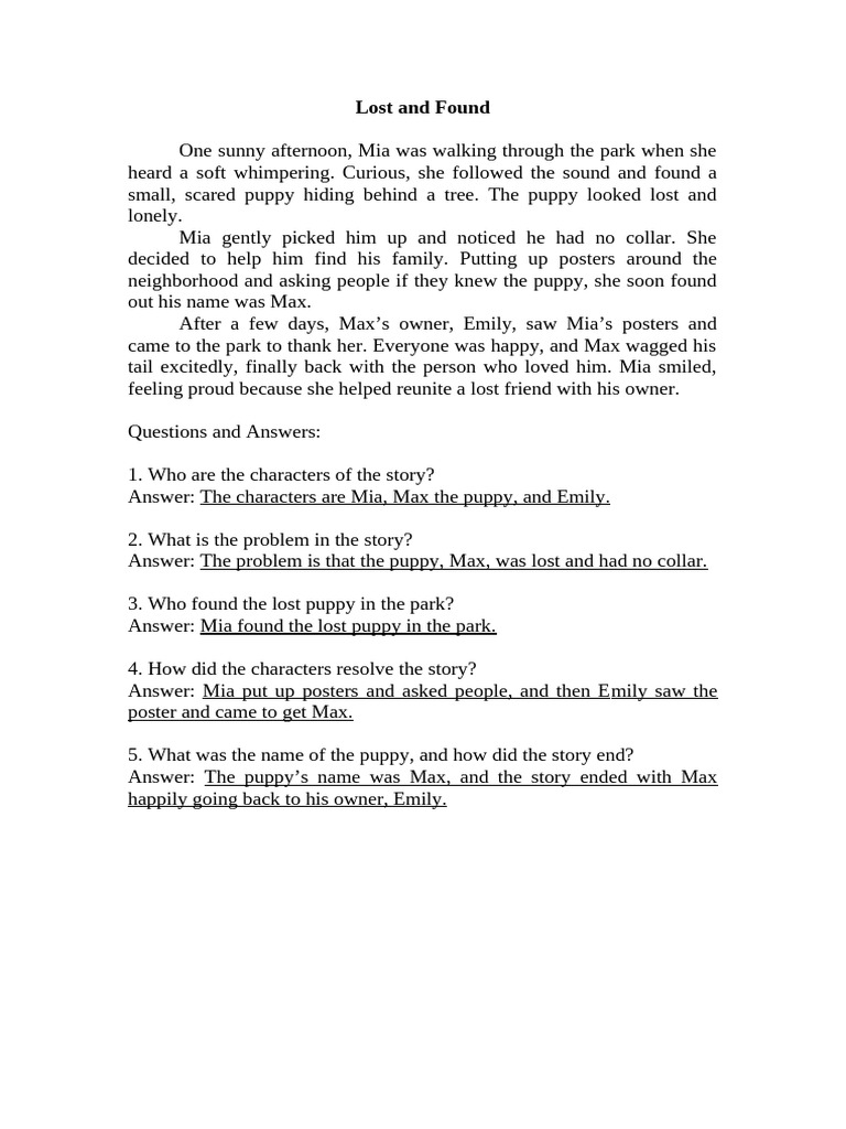 Lost and Found | PDF