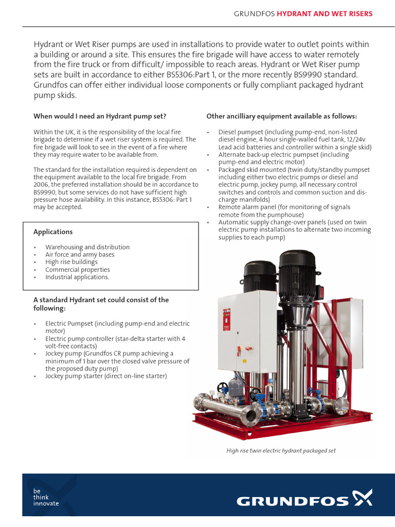Hydrants and Wet Risers 0213 | PDF | Pump | Mechanical Engineering