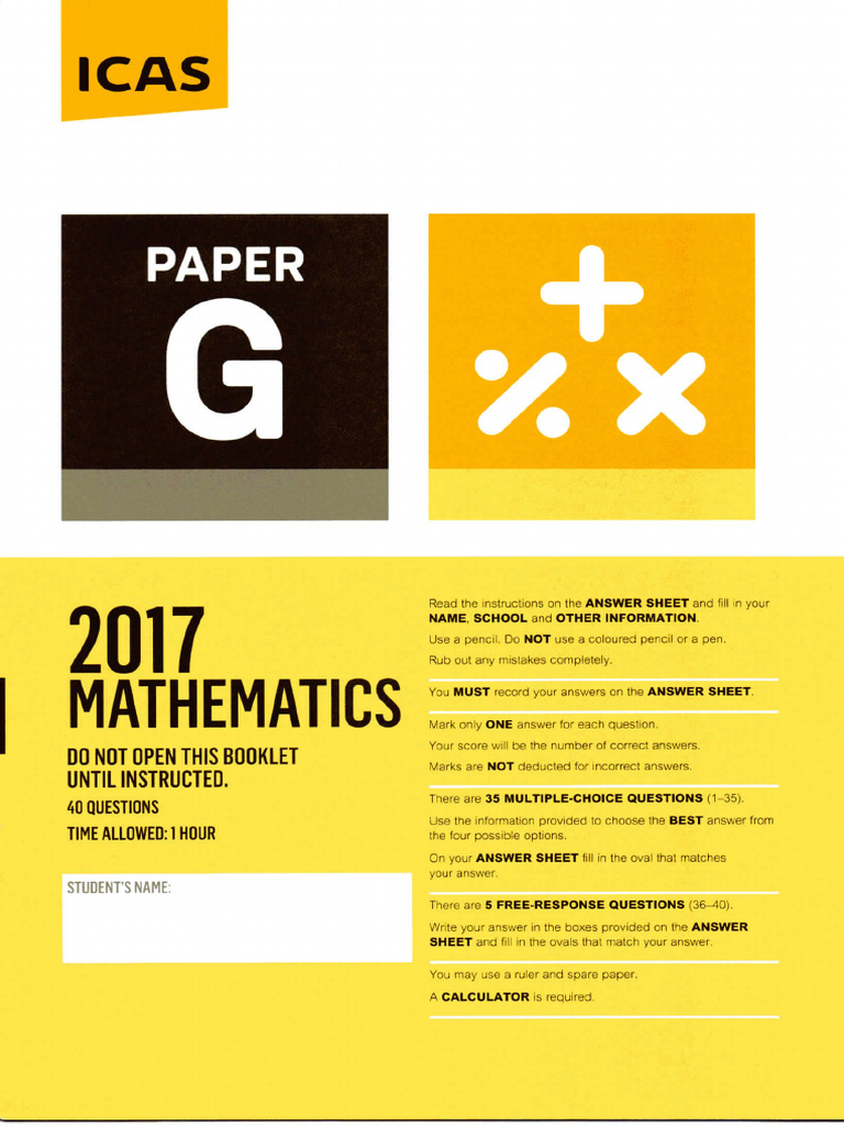 Maths G 2017 (H) With Answers (1) | PDF