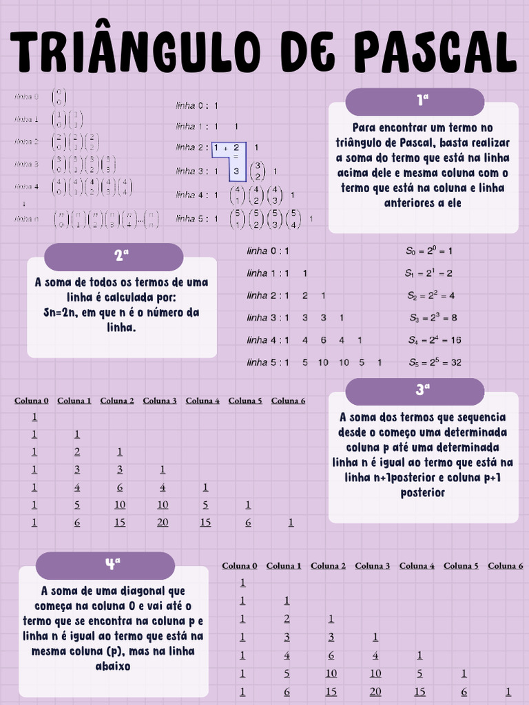Triangulo de Pascal | PDF | Geometria Elementar | Matemática elementar
