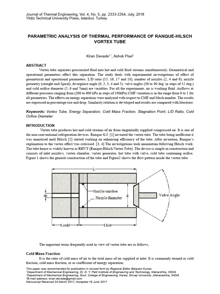Kiran Devade - Parametric Analysis of Thermal Performance of Ranque ...