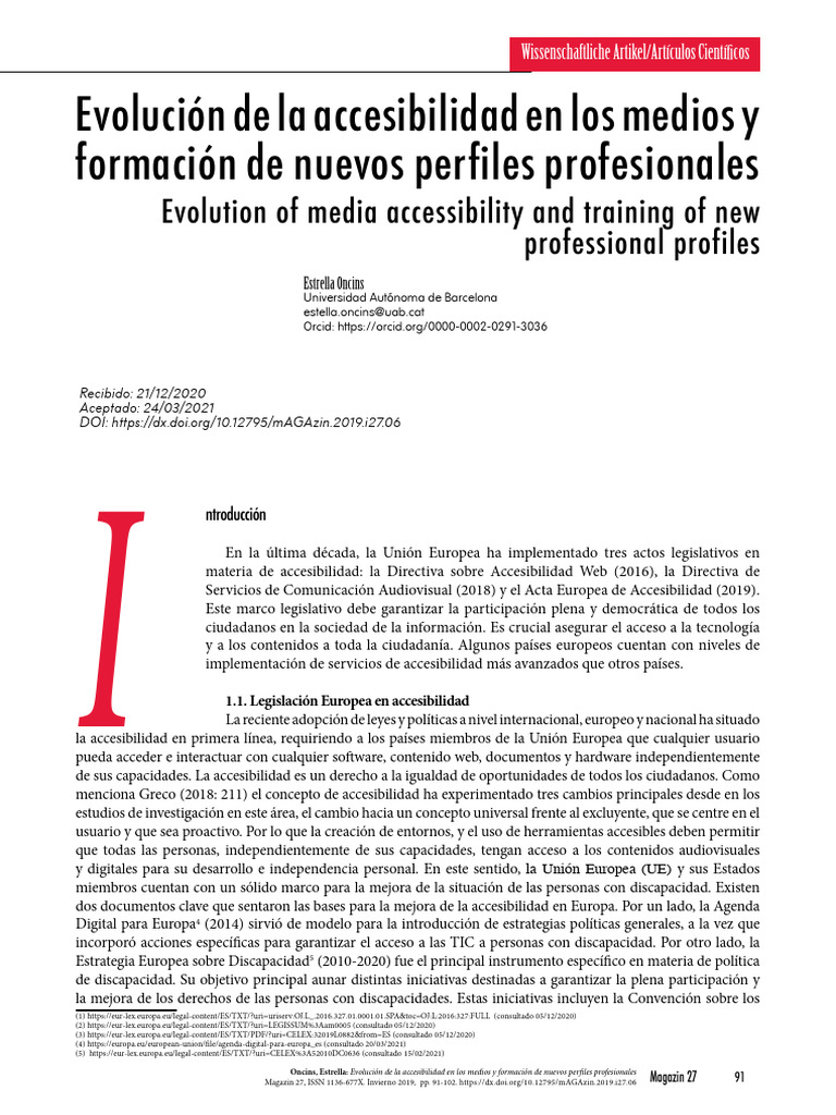 Evolución de la accesibilidad | PDF | Accesibilidad | Invalidez