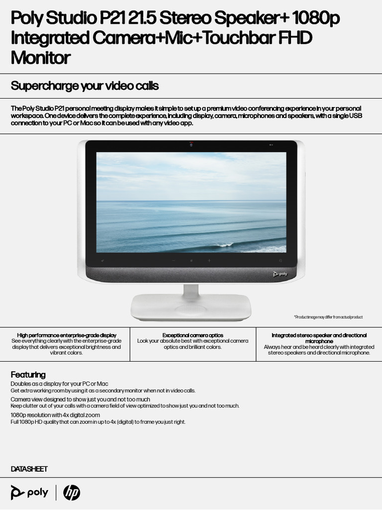 Poly Studio p21 Datasheet 22 | PDF | Usb | Microphone