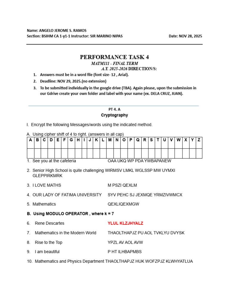 Ramos Angelo Peta 4 Finals | PDF